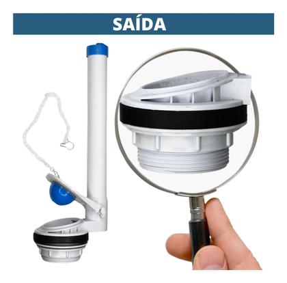 Imagem de Kit Completo Reparo Simples Entrada e Saída Caixa Acoplada Para o Vaso Logasa 1.6gpf 6.0lpf