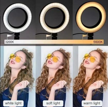 Imagem de Kit Completo Ring Light 10 26cm com Tripé grande profissional