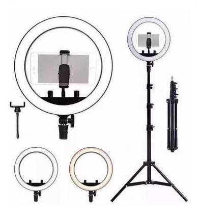 Imagem de Kit Completo Ring Light 26cm 10 Polegadas Com Tripé Dimmer Youtuber Selfie Pro