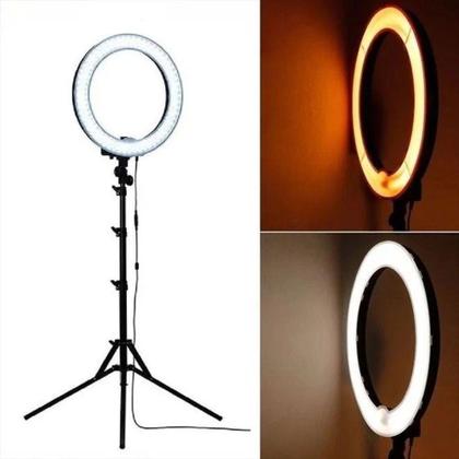 Imagem de Kit Completo Ring light 26cm com Tripé 2,10m 3 Opções de Luminosidade e 1
