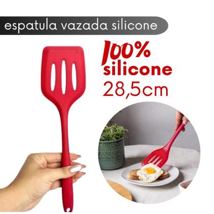 Imagem de Kit Completo Silicone Espátula Colher Concha Escumadeira Cozinhar sem Riscar Panelas