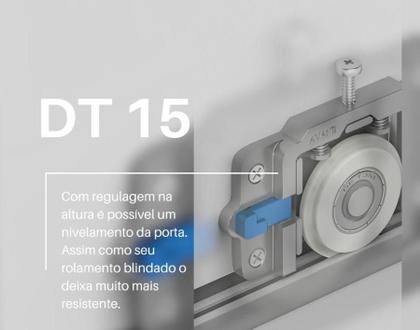 Imagem de Kit Completo Sistema de Portas de Correr com Sustentação Inferior  Roldanas Zamac 40mm