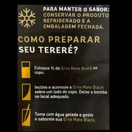 Imagem de Kit Completo Tereré Black Erva Mate Garrafa térmica Unitermi Copo Inox Bomba de Mola Inox Quadrada