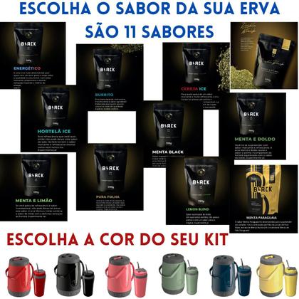 Imagem de Kit Completo Tereré Garrafa Jarra Pávia Unitermi Copo Térmico Com Bomba Inox  Erva Black ErvaMate Escolha