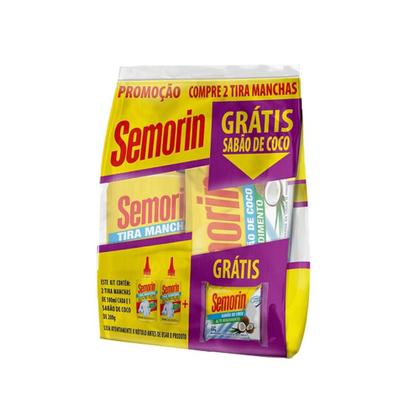 Imagem de Kit Compre 4 Tira Manchas Ganhe 2 Sabão De Coco Semorin