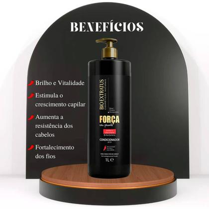 Imagem de Kit Cond e Shampoo Força com Pimenta 1L  Bio Extratus