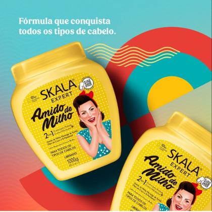 Imagem de Kit Condicionador e Creme de Tratamento Amido de Milho Karité Hidratação Skala