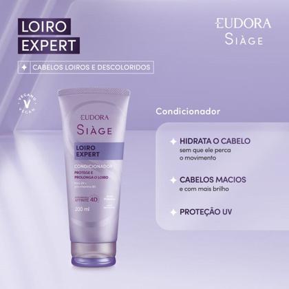 Imagem de Kit Condicionador e Máscara Matizadora Loiro Expert Desamarelador Violeta Platinado Eudora Siàge