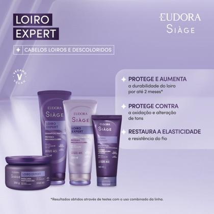 Imagem de Kit Condicionador e Máscara Matizadora Loiro Expert Desamarelador Violeta Platinado Eudora Siàge