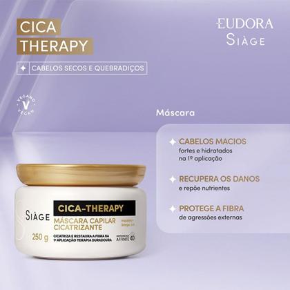 Imagem de Kit Condicionador e Máscara Reconstrução Reparação Cica Therapy Restauração Capilar Eudora Siàge