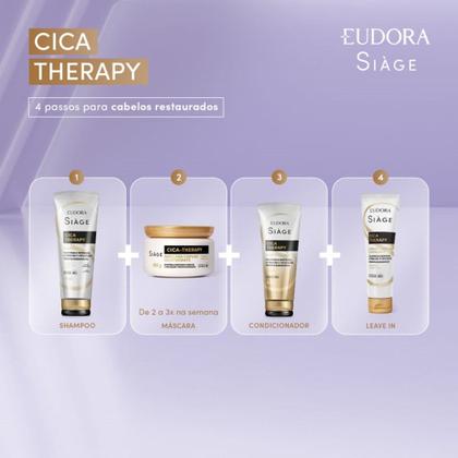 Imagem de Kit Condicionador e Máscara Reconstrução Reparação Cica Therapy Restauração Capilar Eudora Siàge