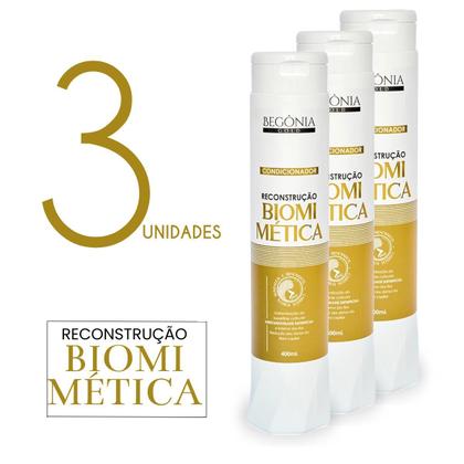 Imagem de kit Condicionador Reconstrução Biomimética 400ml 3 Unds