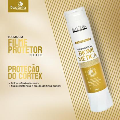Imagem de kit Condicionador Reconstrução Biomimética 400ml 3 Unds