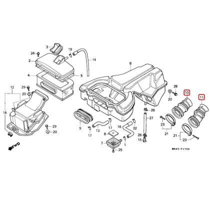Imagem de Kit Condutor Ar Carburador Cbr 450 Sr 1989 á 1993