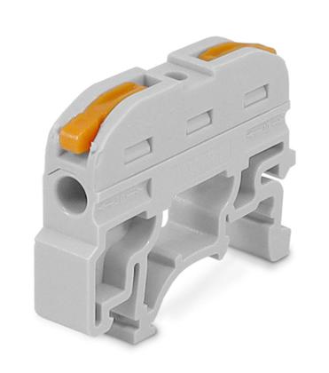 Imagem de Kit Conector Alavanca de Emenda KV121 1 Via 32A Trilho DIN Cabo 0,2-4,0mm² - Cinza