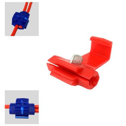 Imagem de Kit Conector De Derivação Elétrico Vermelho Taplink Instalação Emenda Para Cabo Fio 0,5 a 1,0mm - 300pçs