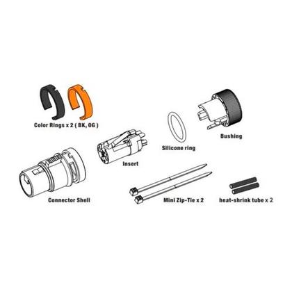 Imagem de Kit conector roxtone xlr femea macho rotativo linha lx3 par