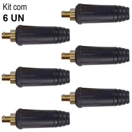 Imagem de Kit Conector Solda 13 mm Macho para Cabo 50-70 mm 6 Unidades - OMEGA