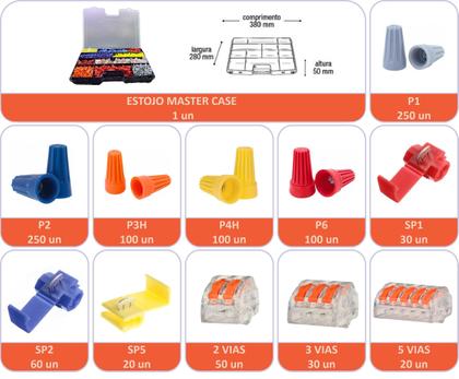 Imagem de Kit Conectores Derivação Torção Emenda Rápida 1010 Peças