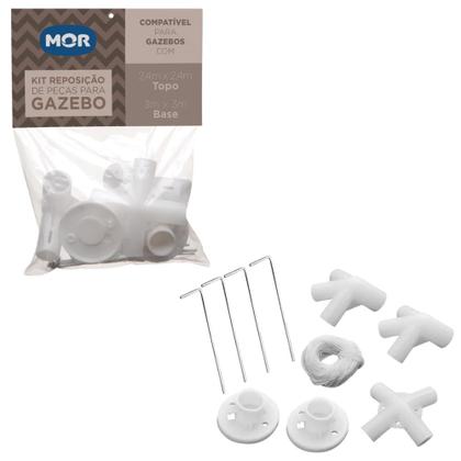 Imagem de Kit Conectores Pecas Reposicao para Tendas Topo 2,40 X 2,40 M e Base 3 X 3 M Mor