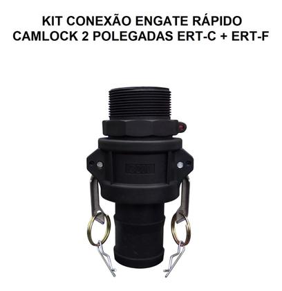 Imagem de Kit Conexão Engate Rápido Camlock 2 Polegadas Ert-c + Ert-f