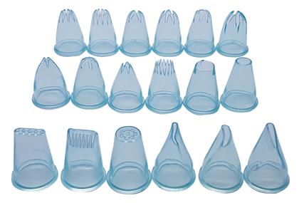 Imagem de Kit Confeiteiro 23 peças Bicos Manga/Saco Bailarina Profissional Cortador