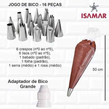 Imagem de Kit Confeiteiro Completo Bailarina + Bicos + Saco + adaptador