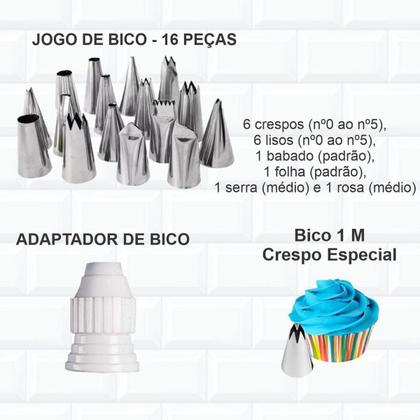 Imagem de Kit Confeiteiro Completo Bailarina Formas Bicos Adaptador 1M