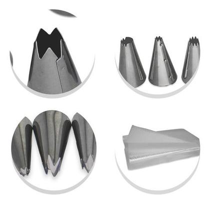 Imagem de Kit Confeiteiro Cupcake Decorador 7 Bicos E Saco Confeitar