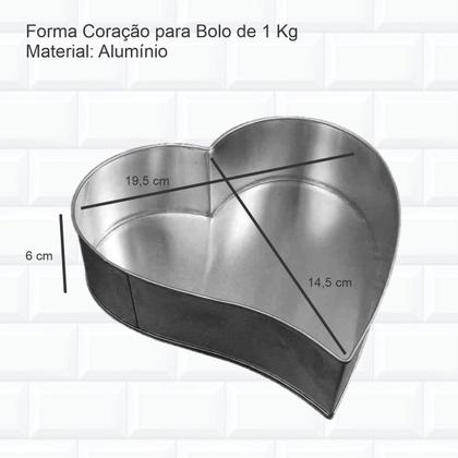 Imagem de Kit Confeiteiro Formas De Bolo Coração Piscina 1 Kg