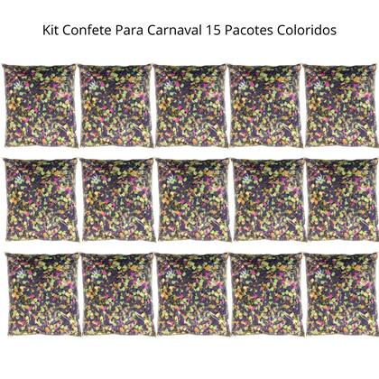 Imagem de Kit Confete 15 Pacotes Para Folia De Carnaval