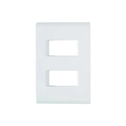 Imagem de Kit Conj 4x2 Tomada 2P+T 10A+20A Dupla Tramontina Liz Branco