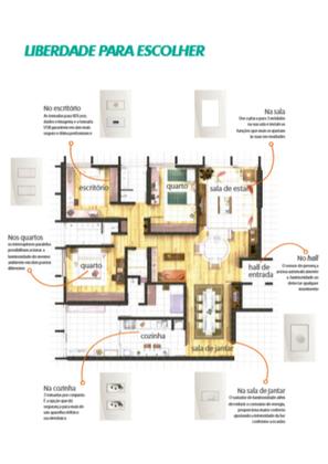 Imagem de Kit Conj 4x4 Quatro Interruptor Paralelo Br InovaPro Alumbra