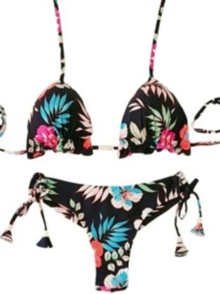 Imagem de Kit Conj. Biquini Cortininha + 1 Calcinha Fio Duplo