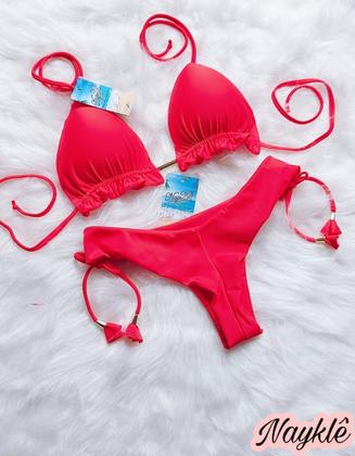 Imagem de Kit Conj. Biquini Cortininha + 1 Calcinha Fio Duplo