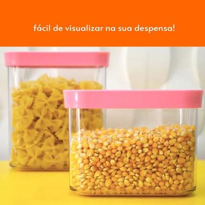 Imagem de Kit Conjunto 06 Potes Herméticos Para Mantimentos Acrílico