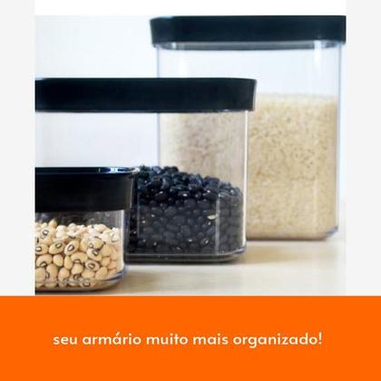 Imagem de Kit Conjunto 06 Potes Herméticos Para Mantimentos Acrílico