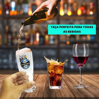 Imagem de Kit Conjunto 2 Copos Munich Tulipa Cerveja Chopp Bebidas Grêmio Oficial Selo Licenciado