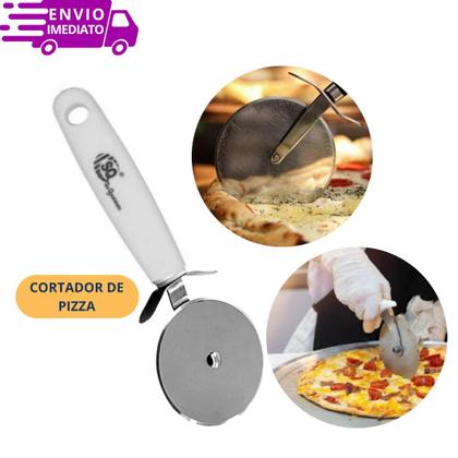 Imagem de Kit Conjunto 2 Utensílios Cortador e Espátula Profissional para Pizza