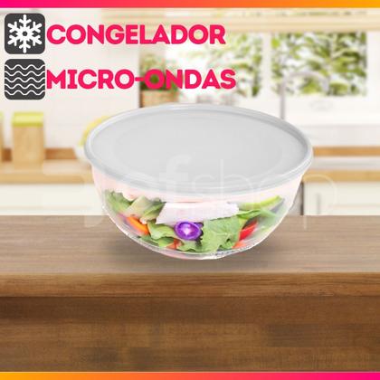 Imagem de Kit Conjunto 4 Tigelas Bowls Potes Tapoer Cumbuca Plástico c/ Tampa