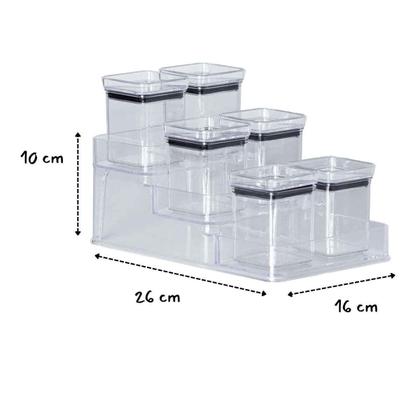 Imagem de Kit Conjunto  7 Porta Temperos Lumini Organizador Multiuso