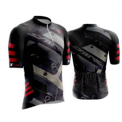 Imagem de Kit Conjunto Ciclismo Camisa e Bermuda Proteção UV + Luvas + Óculos Esportivo + Manguito