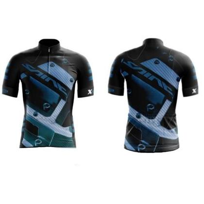 Imagem de Kit Conjunto Ciclismo Camisa e Bermuda Proteção UV + Luvas + Óculos Esportivo + Manguito