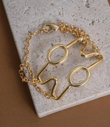 Imagem de Kit Conjunto Colar Choker e Pulseira Folheado Ouro 18k Inspiração Thassia Naves Blogueira Tendência Moda Luxo Dourado