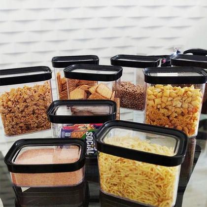 Imagem de Kit Conjunto De 02 Potes Herméticos Mantimentos 1000ml