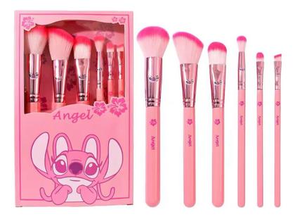 Imagem de Kit Conjunto De Pinceis Maquiagem Stitch Angel Com 6 Peças