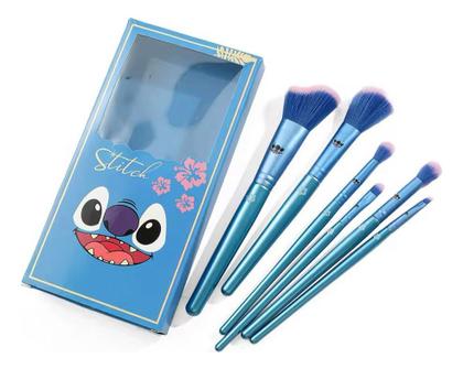 Imagem de Kit Conjunto De Pinceis Maquiagem Stitch Angel Com 6 Peças