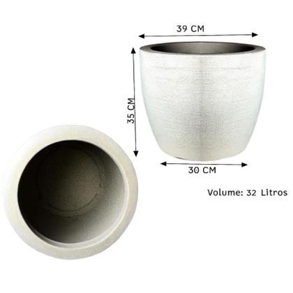 Imagem de Kit Conjunto de Vasos de Planta P, M e G, Polietileno Resistente para Ambiente Externo com Proteção UV