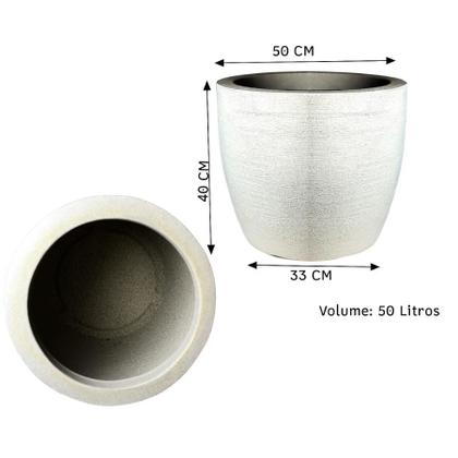 Imagem de Kit Conjunto de Vasos de Planta P, M e G, Polietileno Resistente para Ambiente Externo com Proteção UV
