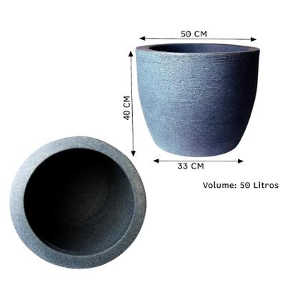 Imagem de Kit Conjunto de Vasos de Planta P, M e G, Polietileno Resistente para Ambiente Externo com Proteção UV